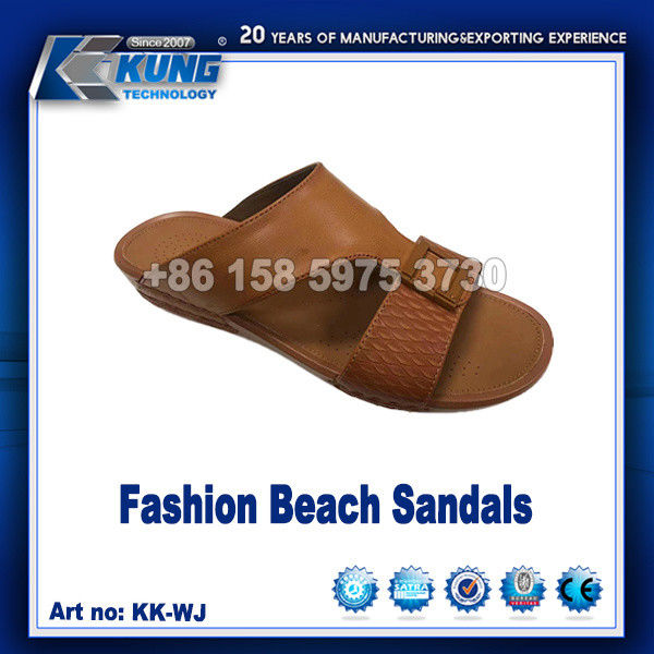 Durable Mens Comfortable Stylish Shoes PU Slippers Anti Abrasion