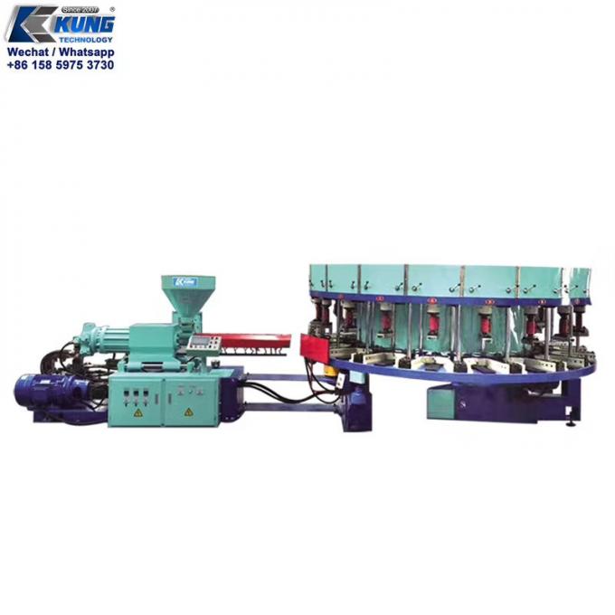 Macchina a iniezione rotatoria della scarpa di sport della IMMERSIONE del PVC di singolo colore di Kingkung