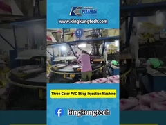 Macchina per l'iniezione di nastri in PVC a tre colori